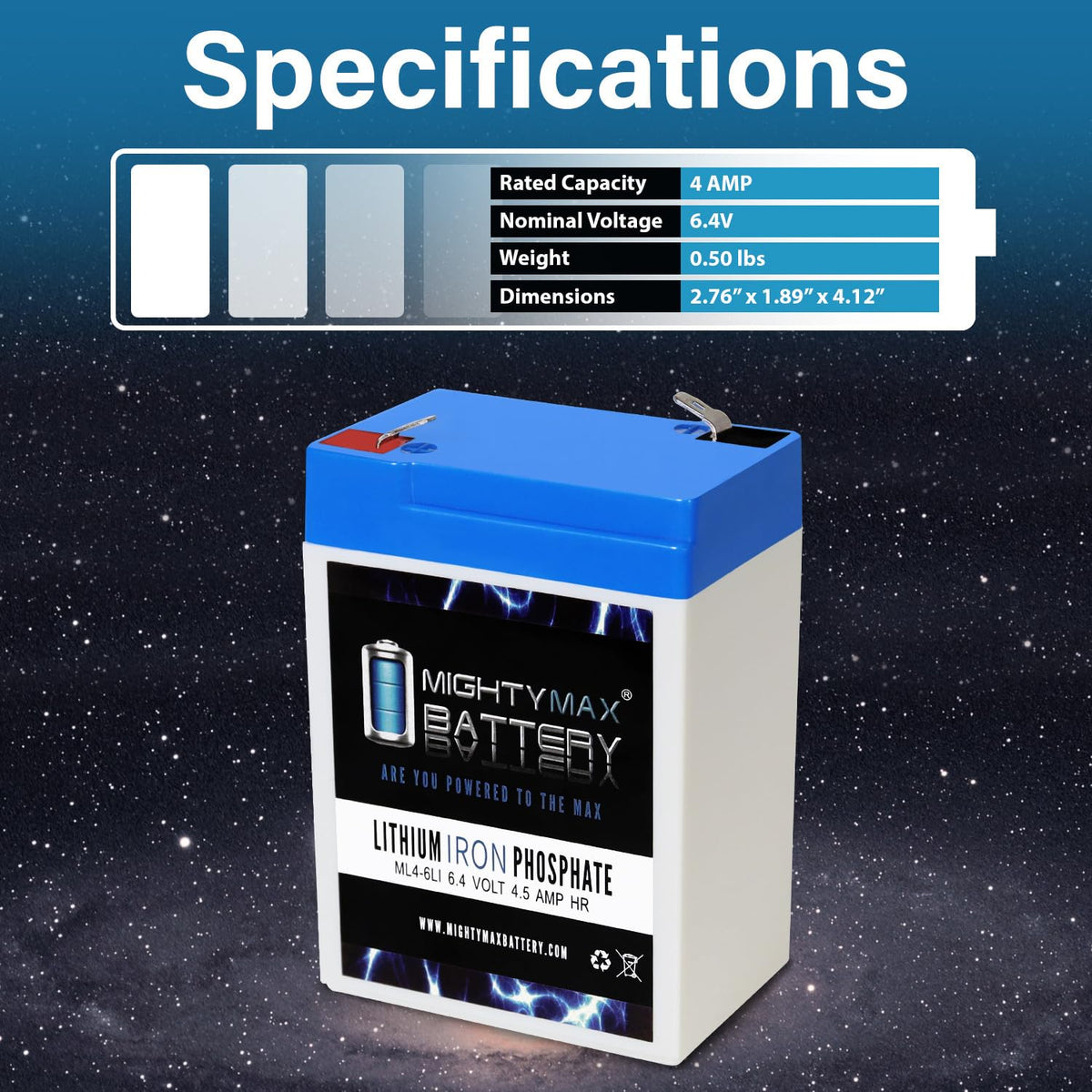 6V 4.5AH Lithium Replacement Battery N677
