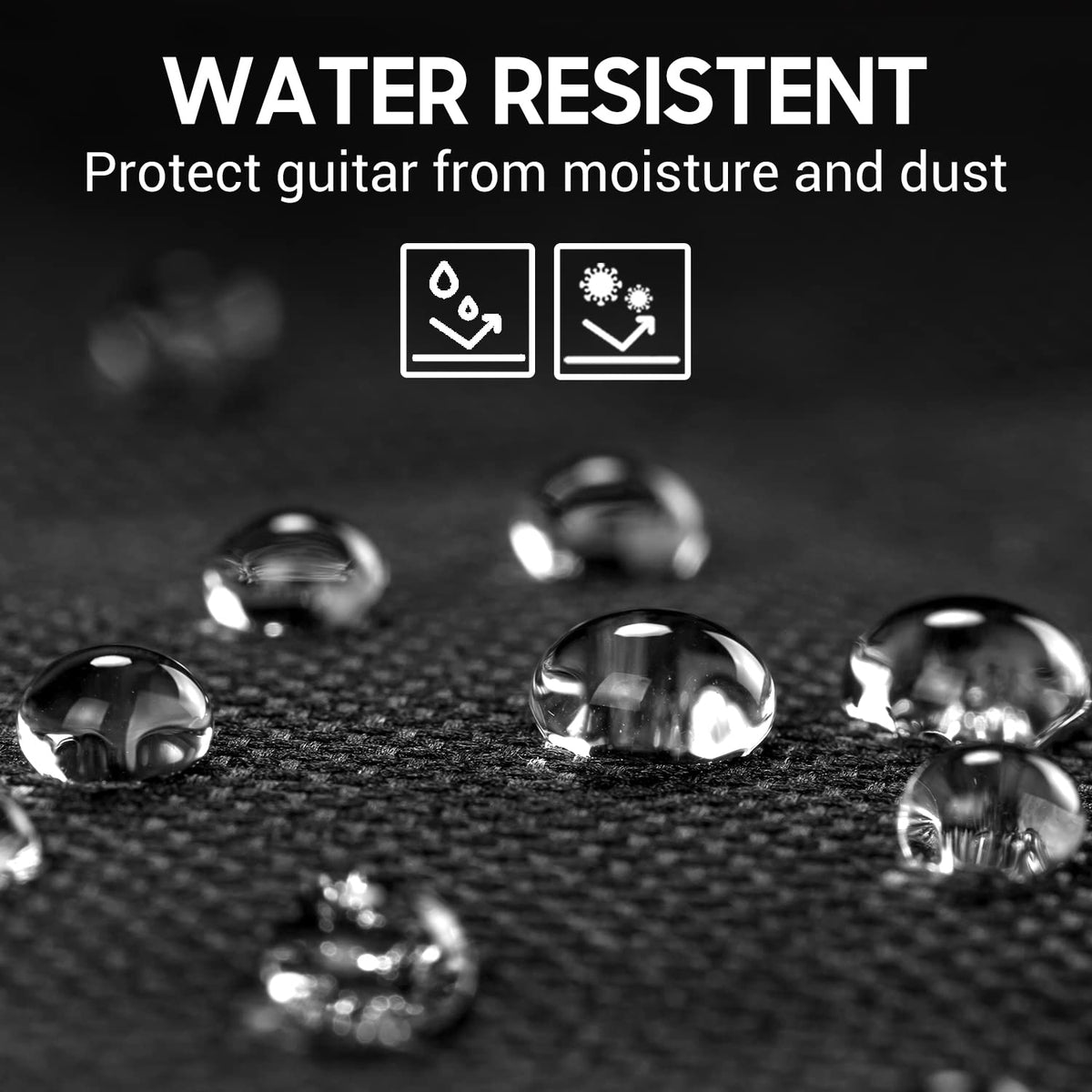 41 In 0.35 In Thick Padding Soft Guitar Bag Black B950