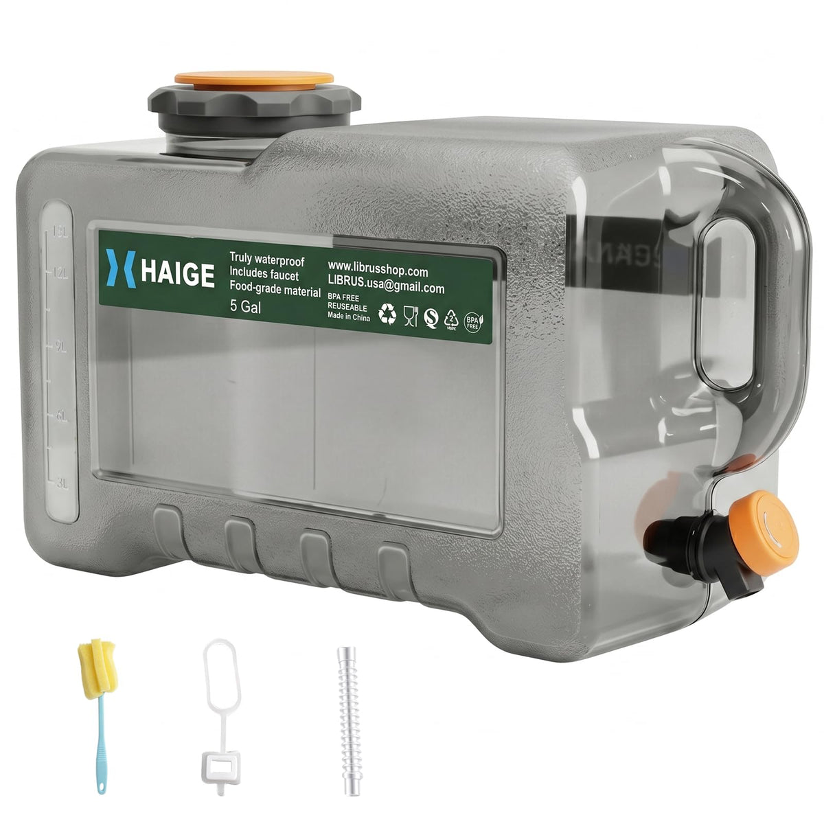5 Gallon BPA-Free Portable Water Jug with Spigot I511
