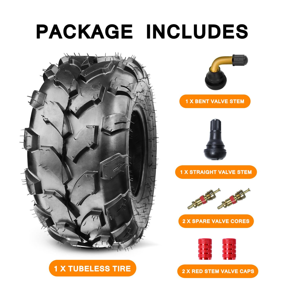 19x7-8 Tubeless Tire 1 Pack O542259
