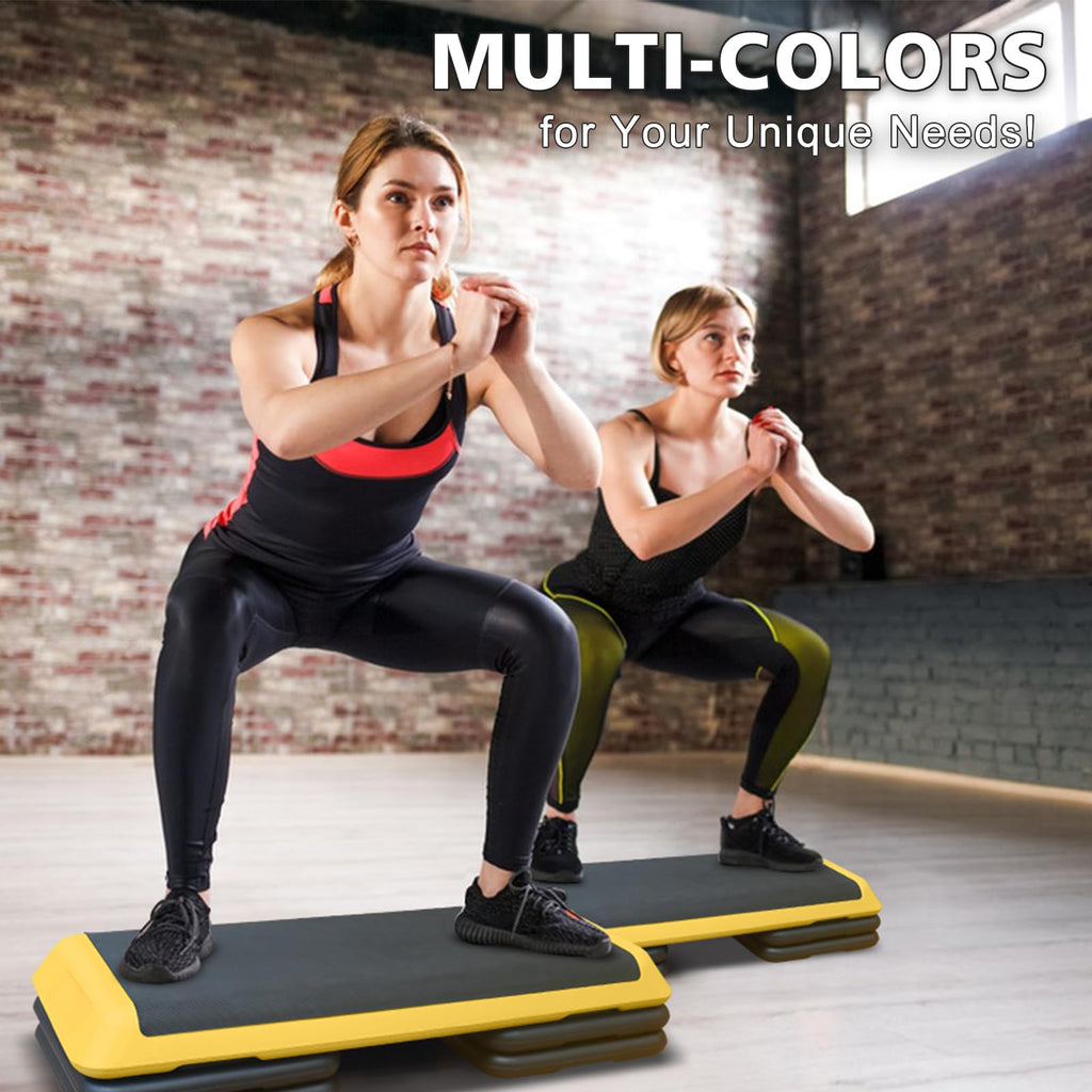 43'' Adjustable Exercise Stepper with 4 Detachable Risers A652259