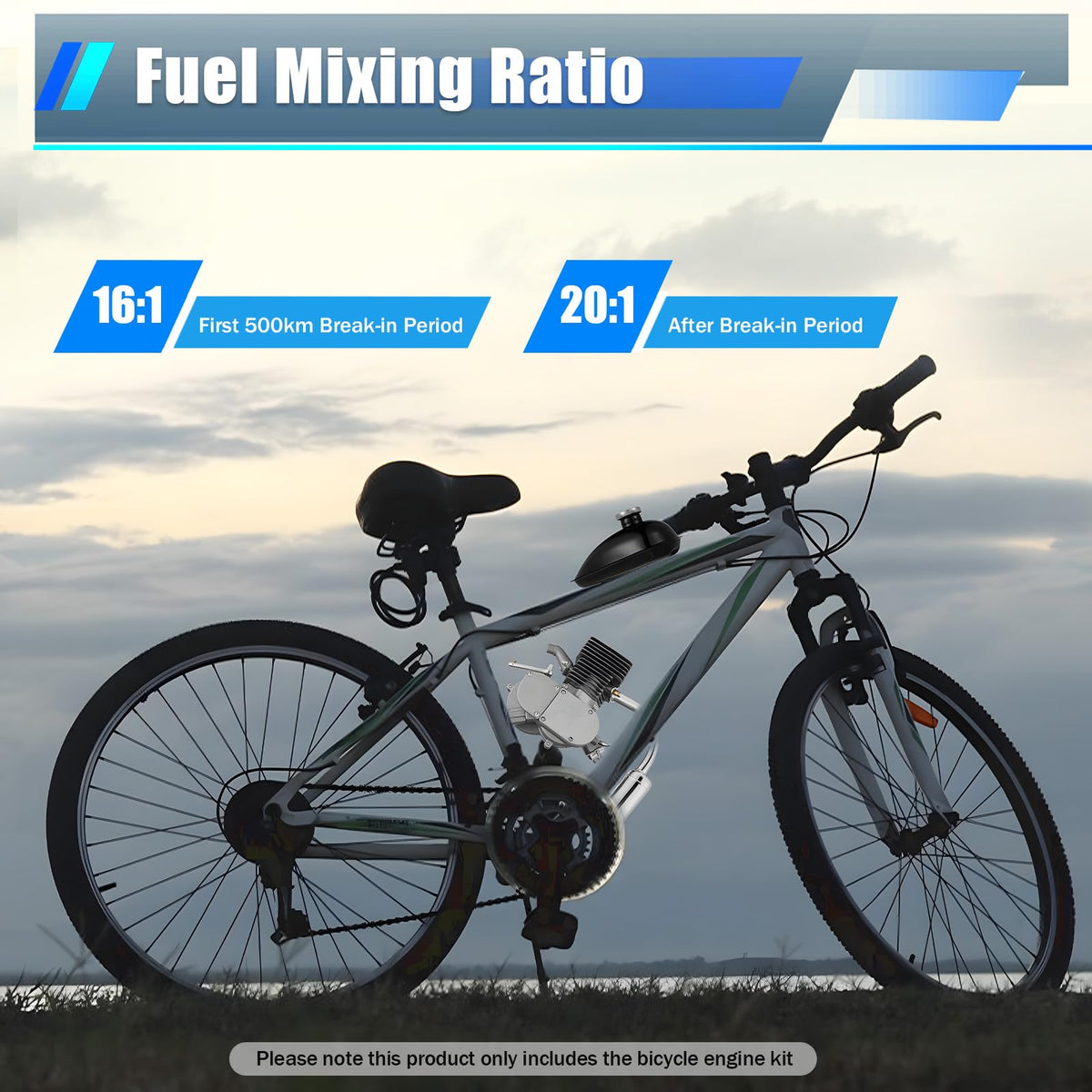 2-Stroke 100cc Bicycle Engine Kit with 44 Tooth Sprocket Z87217