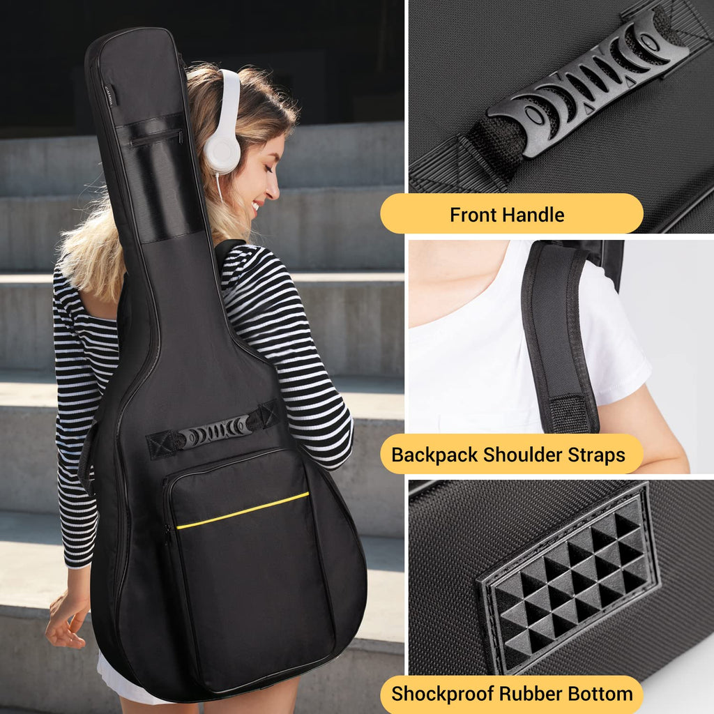 41 In 0.35 In Thick Padding Soft Guitar Bag Black B950