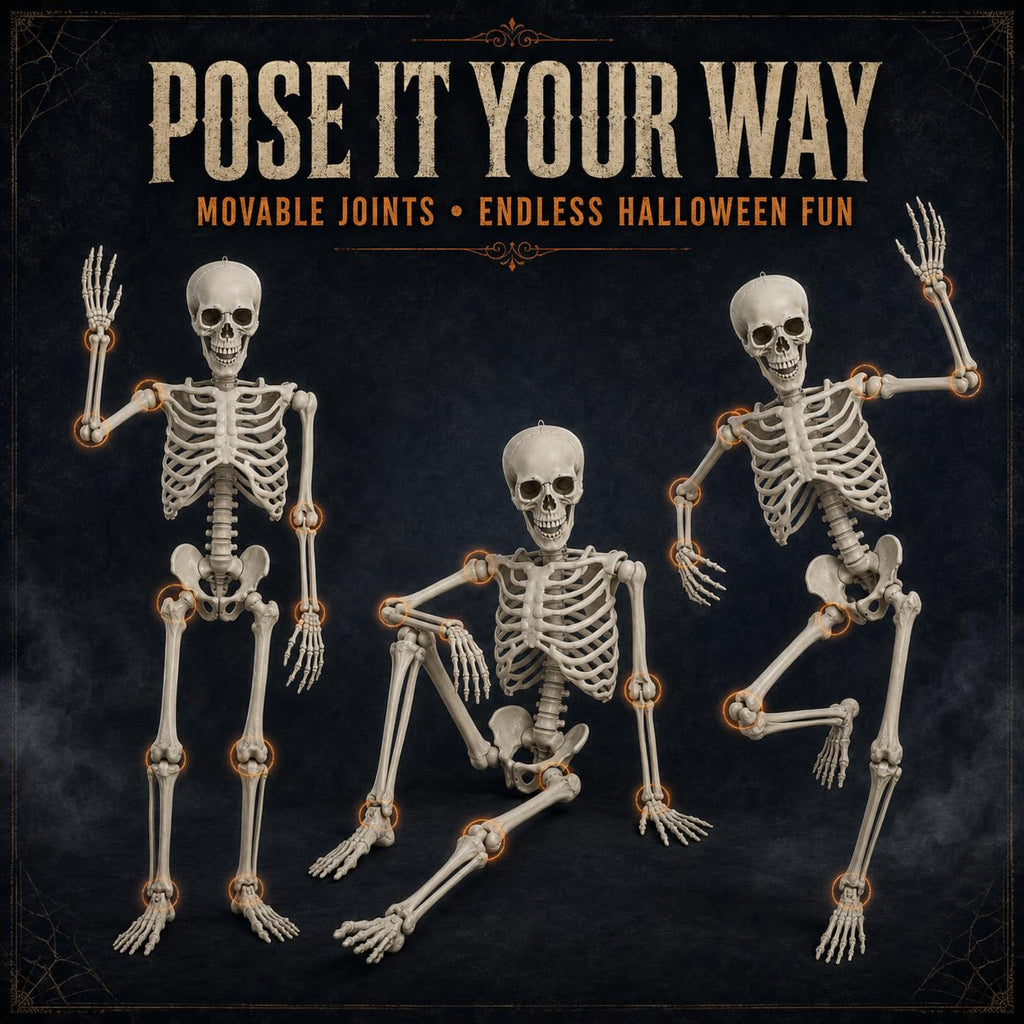 Life Size Poseable Skeleton with Movable Joints D765