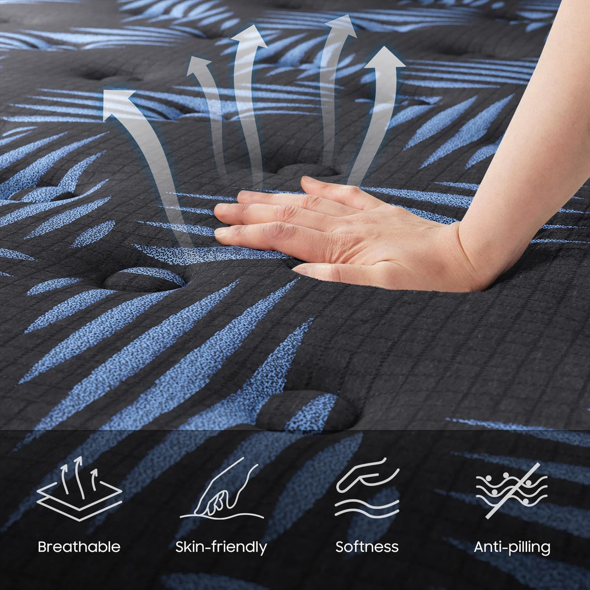 10 Inch Full Medium Firm Hybrid Mattress in a Box F95818