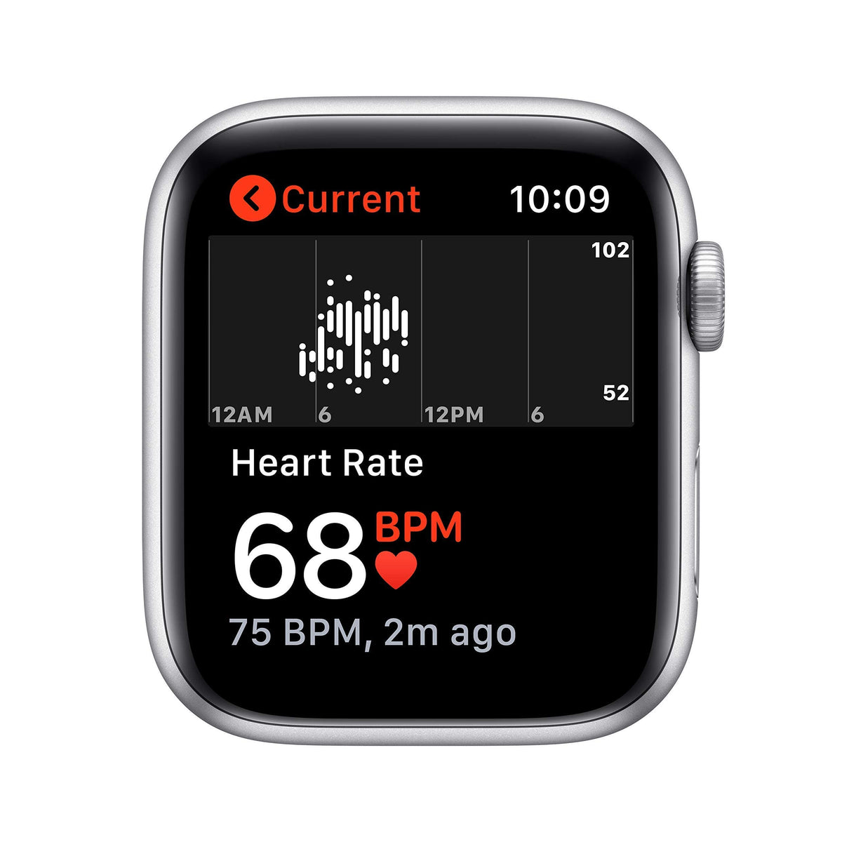 Silver Aluminum Case with White Sport Band Smartwatch T1391