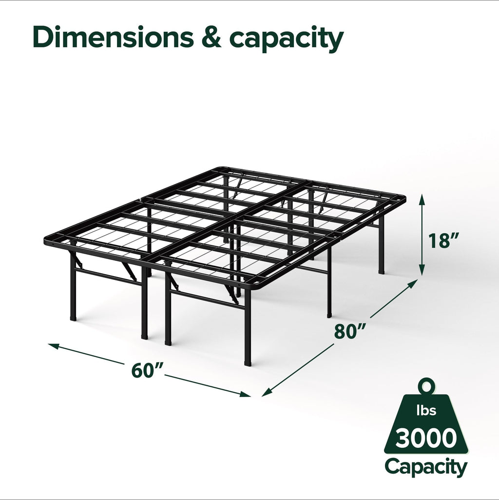Queen Black Platform Bed Frame X976507