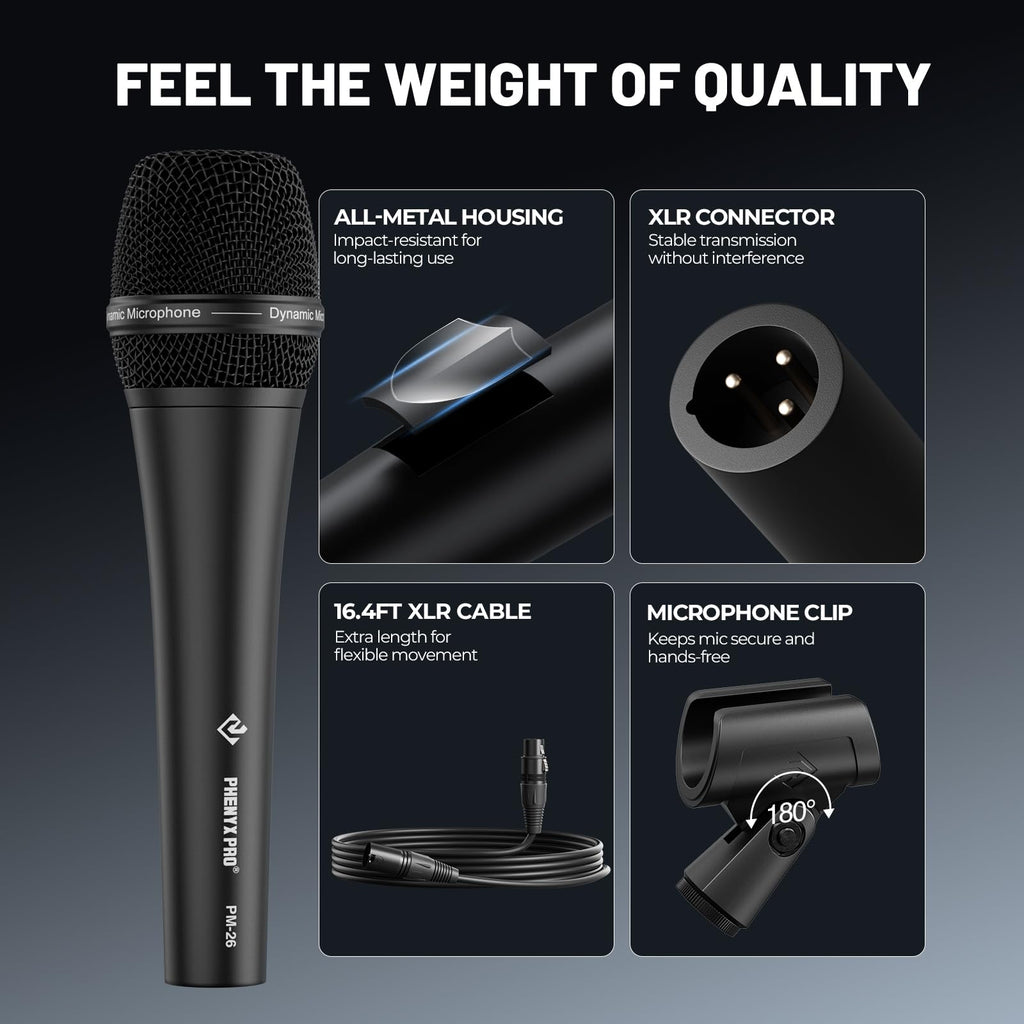 Supercardioid Dynamic Vocal Microphone with XLR Cable D63527