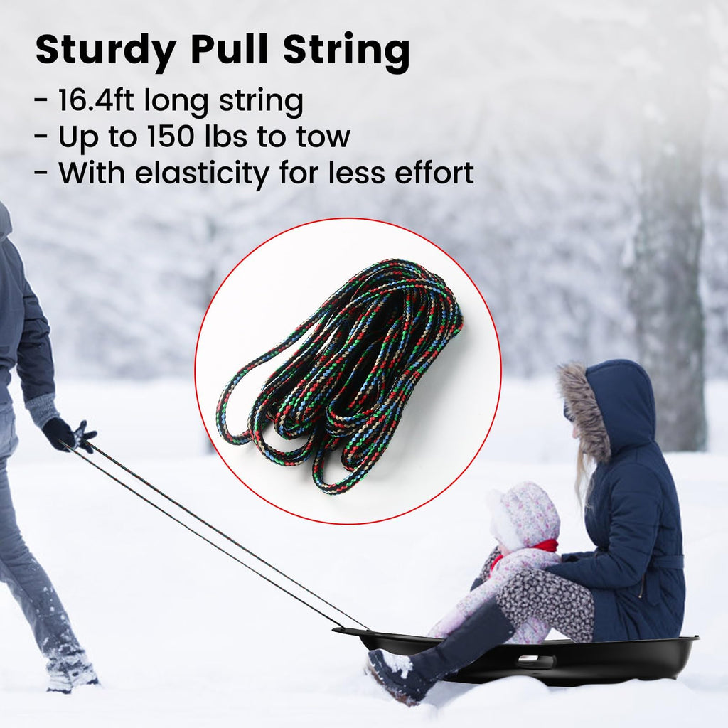 Cold-Resistant Plastic Toboggan Sled with Pull Rope S84781