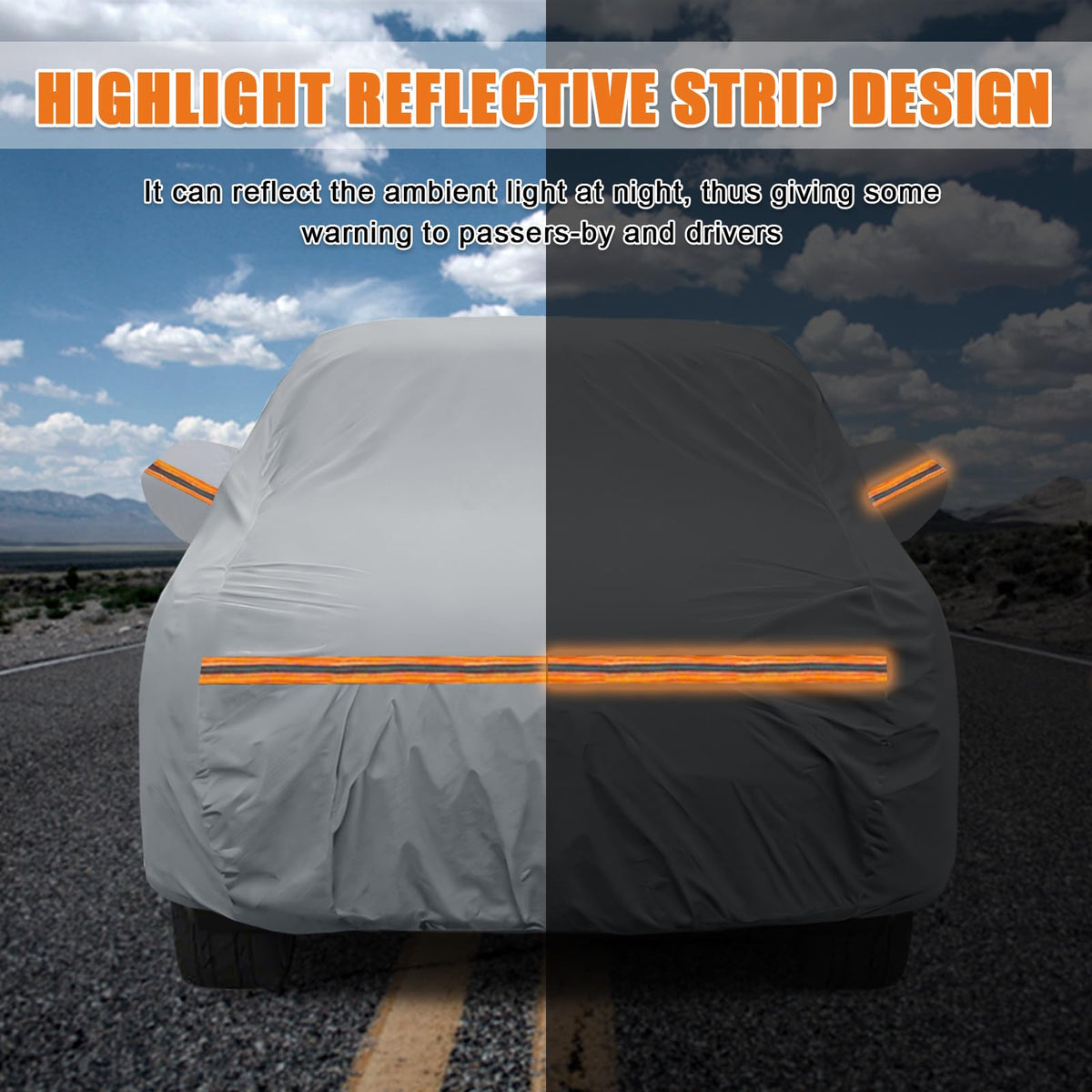 Waterproof Truck Cover for CrewCab 5.5/5.7/5.8 ft with Camper Shell Topper W208