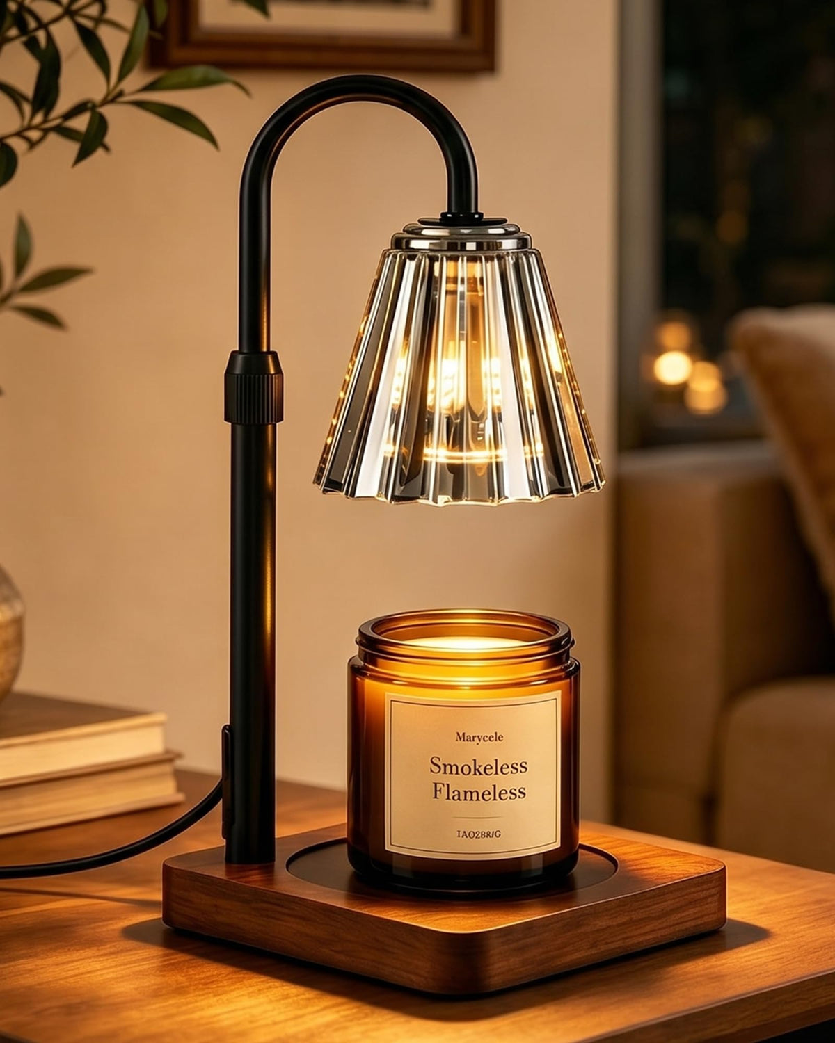 Vintage Candle Warmer Lamp with Timer Dimmer H926131