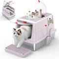 XL Stainless Steel Cat Litter Box with Lid I252707