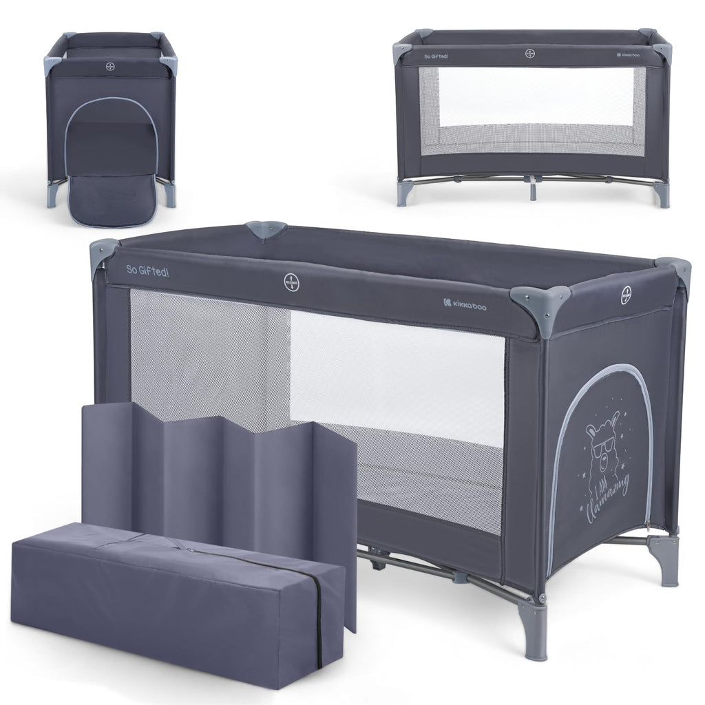 Foldable Lightweight Travel Cot with Carry Bag, Navy Blue Y78818