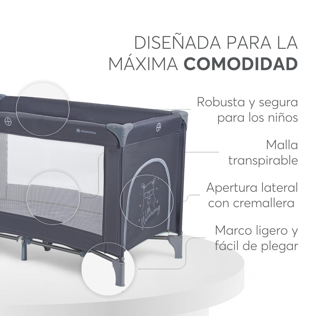 Foldable Lightweight Travel Cot with Carry Bag, Navy Blue Y78818