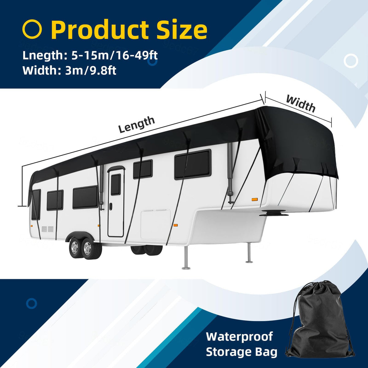 12-42 ft Travel Trailer RV Cover J5293