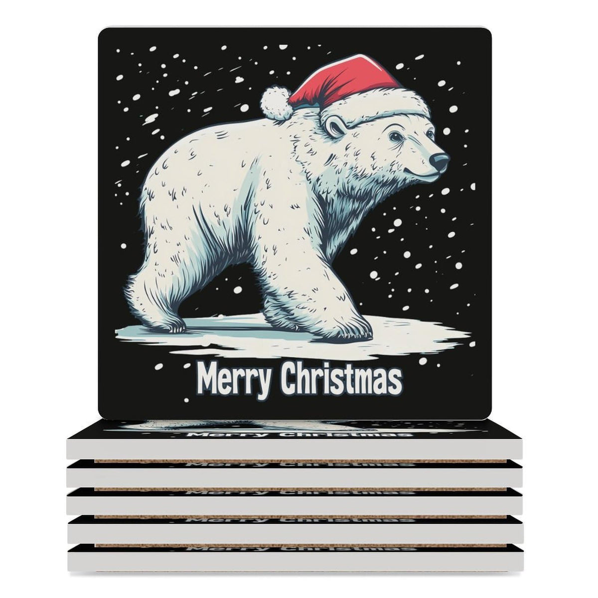 White Ceramic Coasters Set U71257