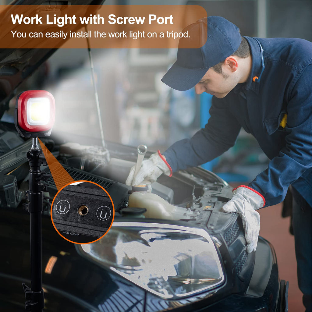 Magnetic Work Light, 42 LEDs 1000 Lumens Rechargeable Portable Inspection Light (2 PCS) G874810