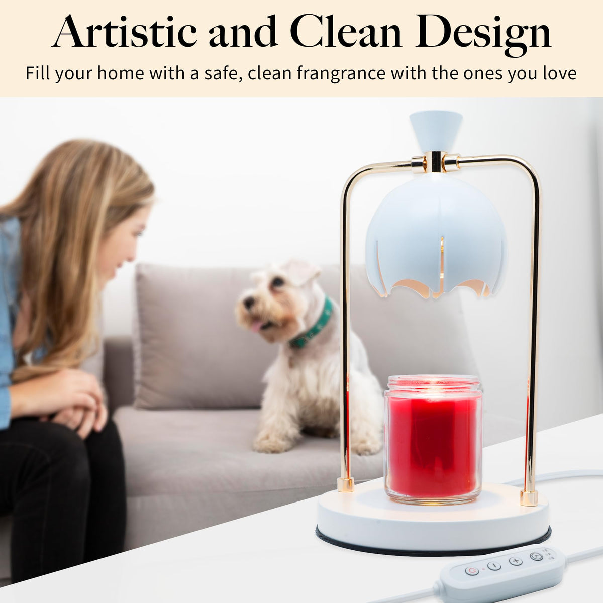 Electric Candle Warmer Lamp with Timer & Dimmer B45863
