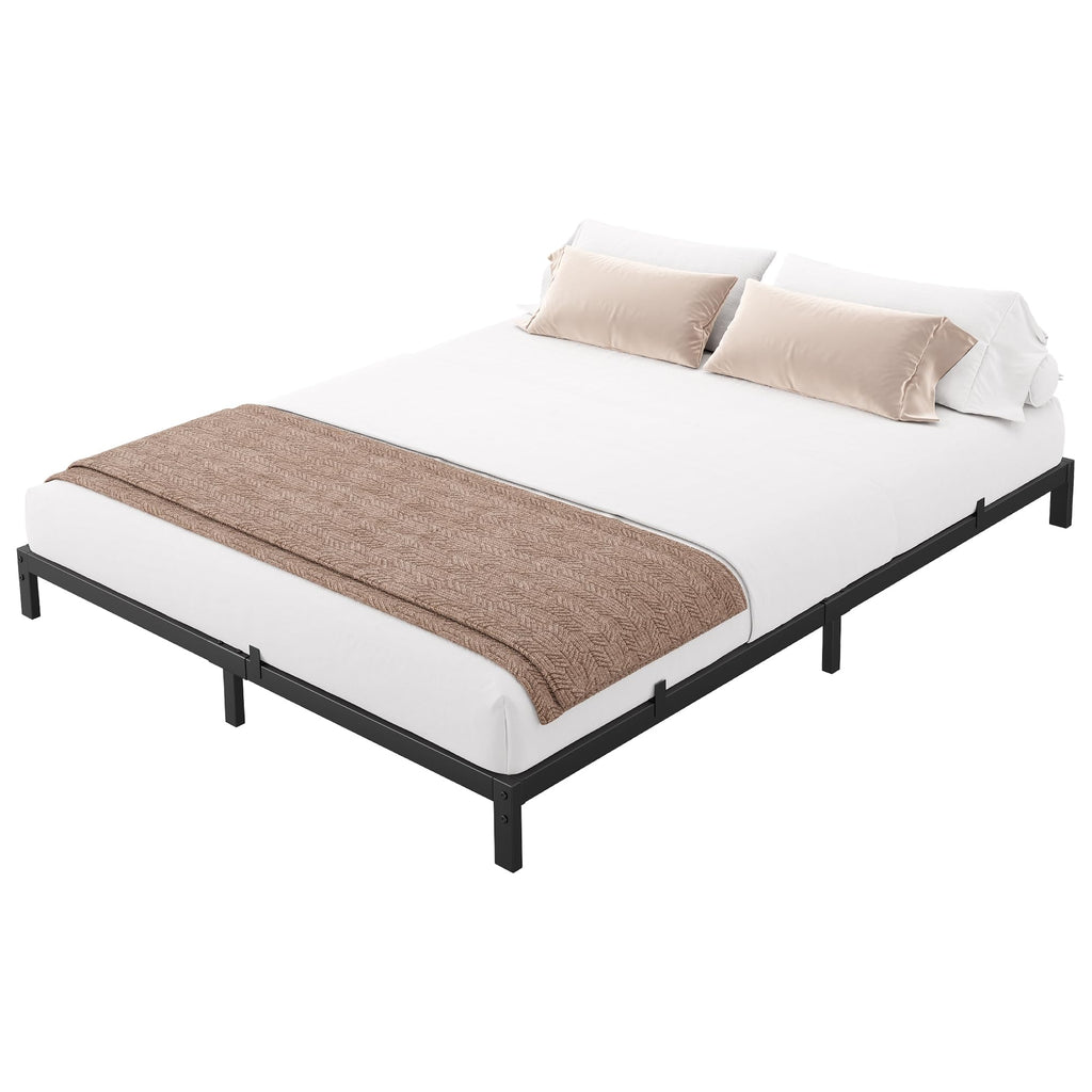 Black Metal Platform Bed Frame J778407