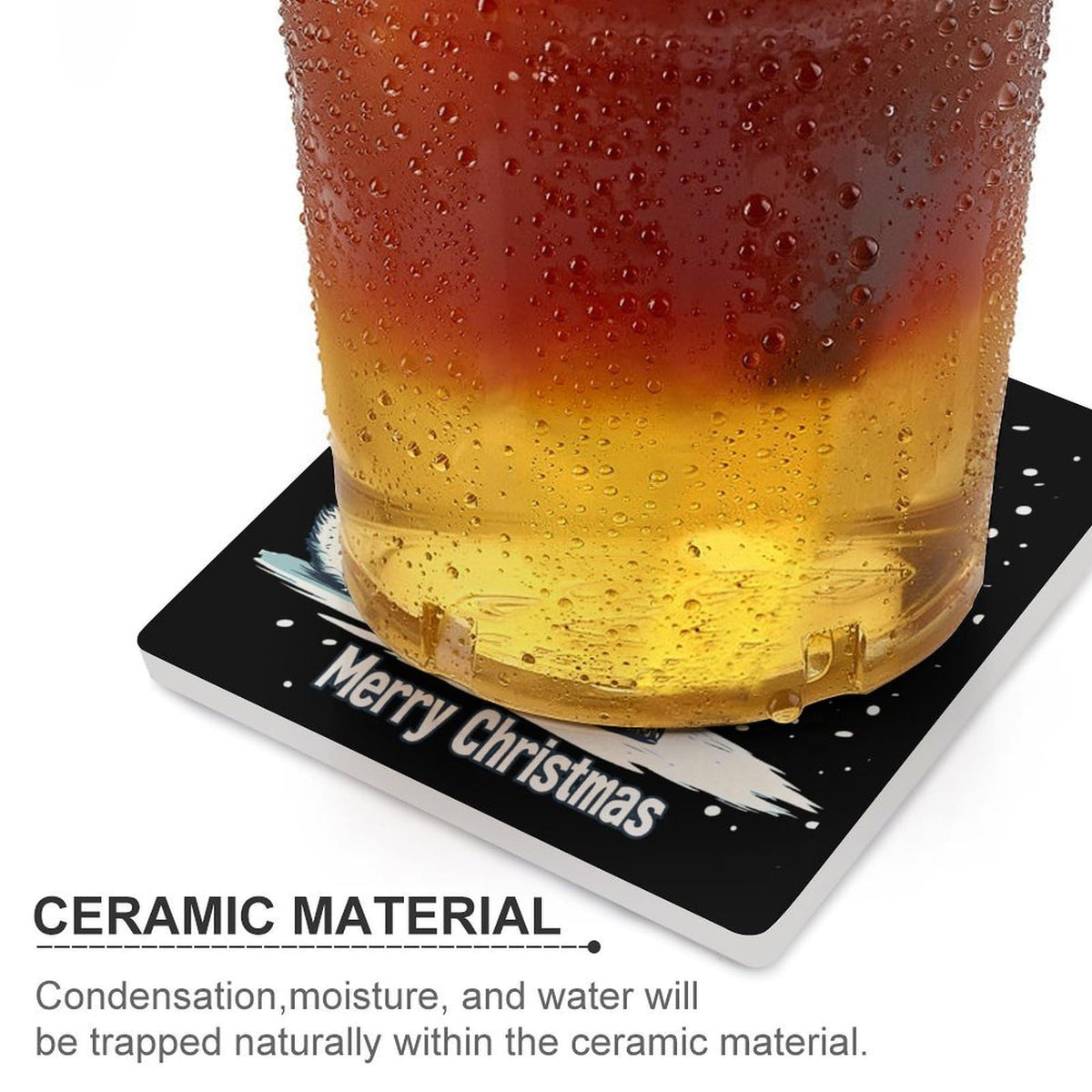 White Ceramic Coasters Set U71257