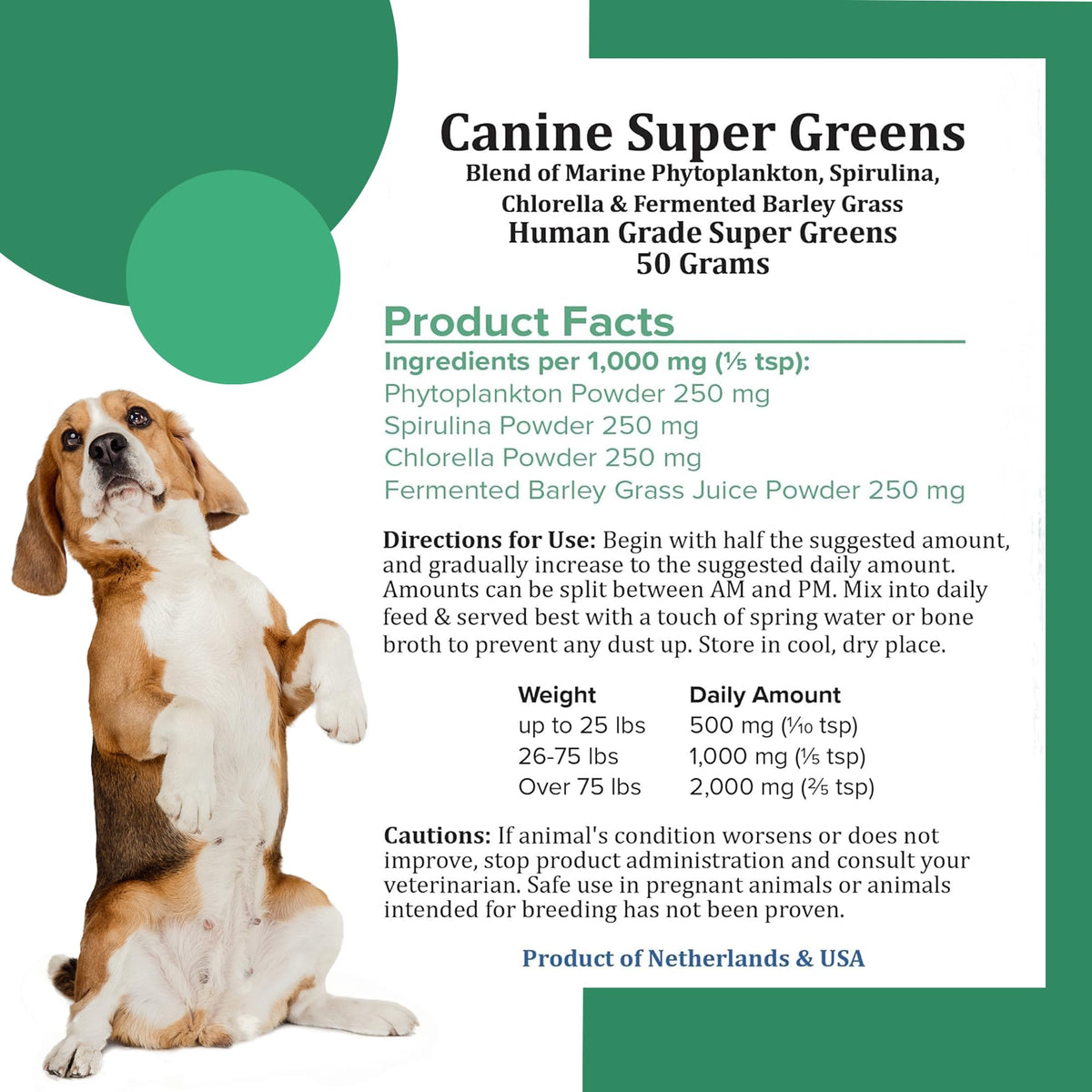 Plant-Based Dog Food Toppers Supplement Powder 50g I2316