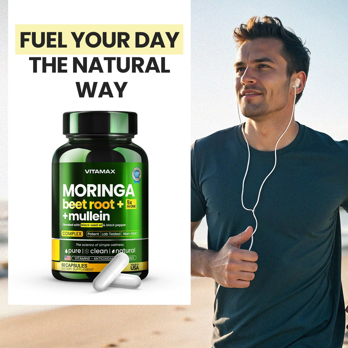 Moringa Beet Root Mullein Leaf Capsules I94083