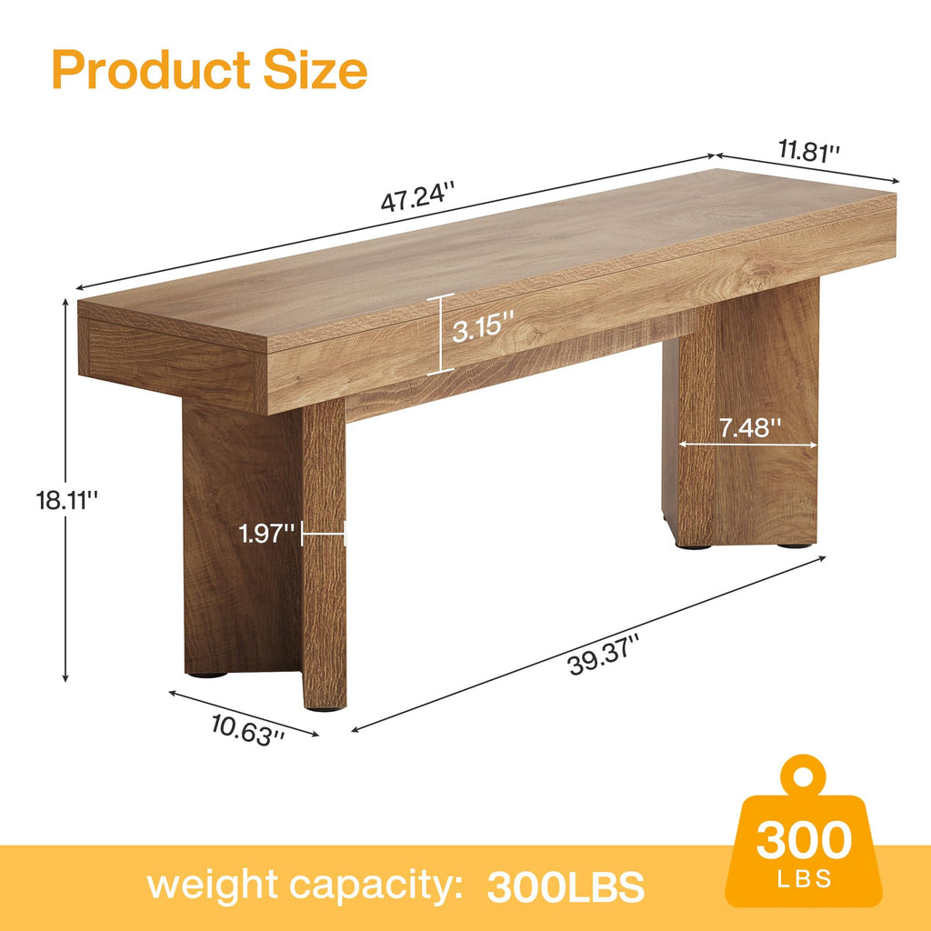 47" Wooden Bench W837589