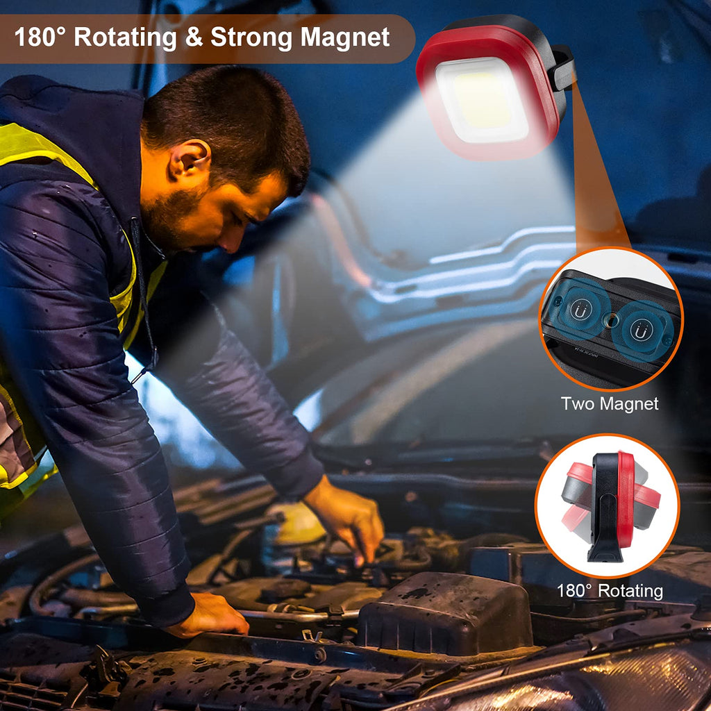 Magnetic Work Light, 42 LEDs 1000 Lumens Rechargeable Portable Inspection Light (2 PCS) G874810
