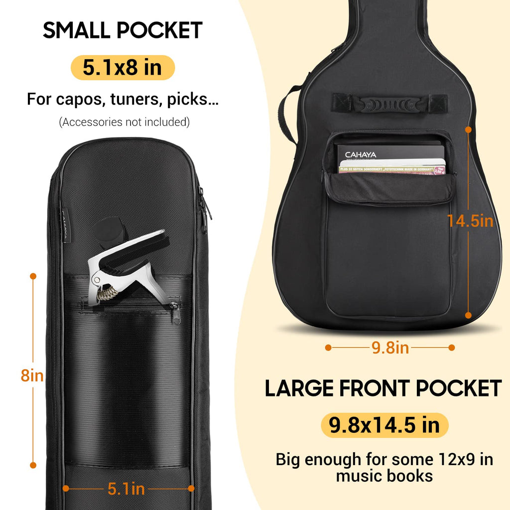 41 In 0.35 In Thick Padding Soft Guitar Bag Black B950