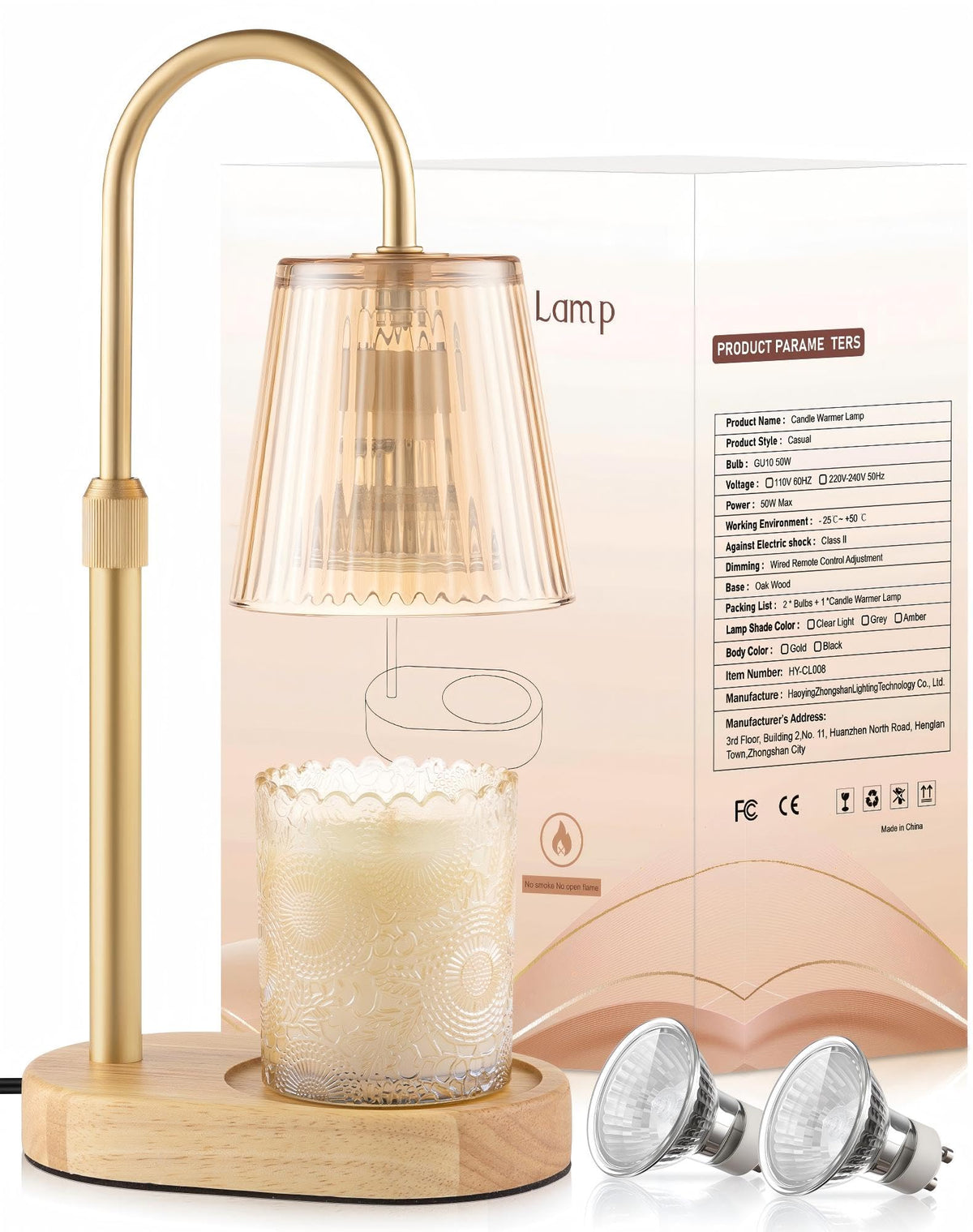 Adjustable Candle Warmer Lamp with Timer I28037