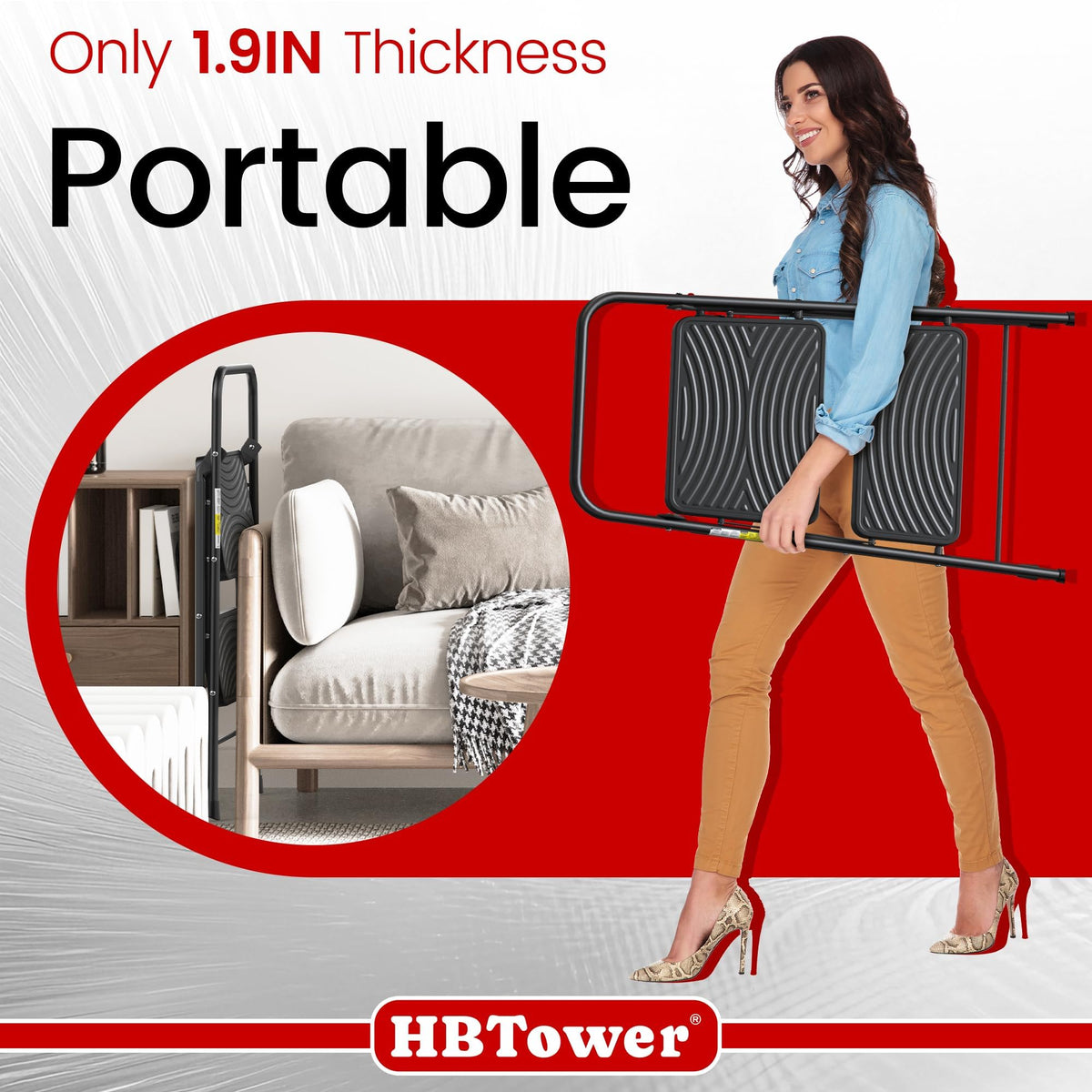 2 Step Ladder with Anti-Slip Pedal T997