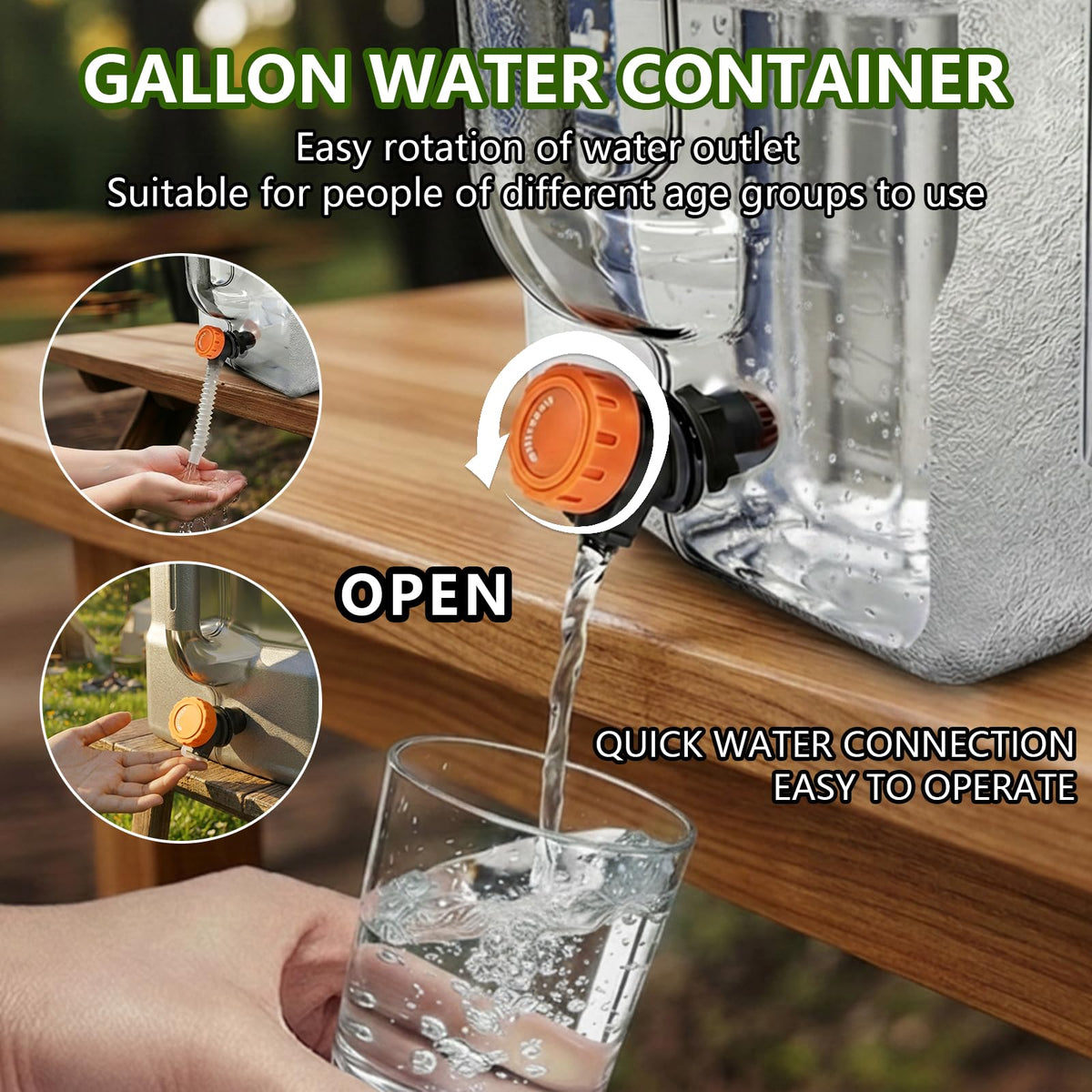 5 Gallon BPA-Free Portable Water Jug with Spigot I511