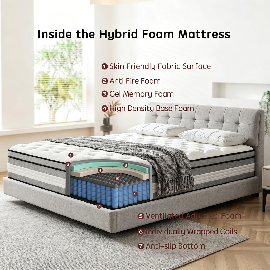 10 Inch Cooling Hybrid Full Mattress S9147