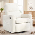 Oversized Corduroy Swivel Rocker Recliner Chair F533577