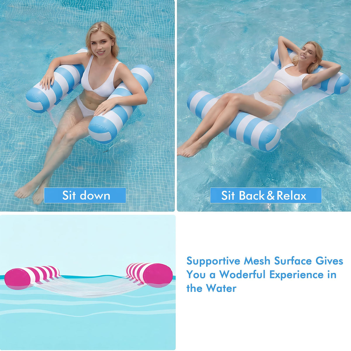 4 Pack Inflatable Pool Floats P1026