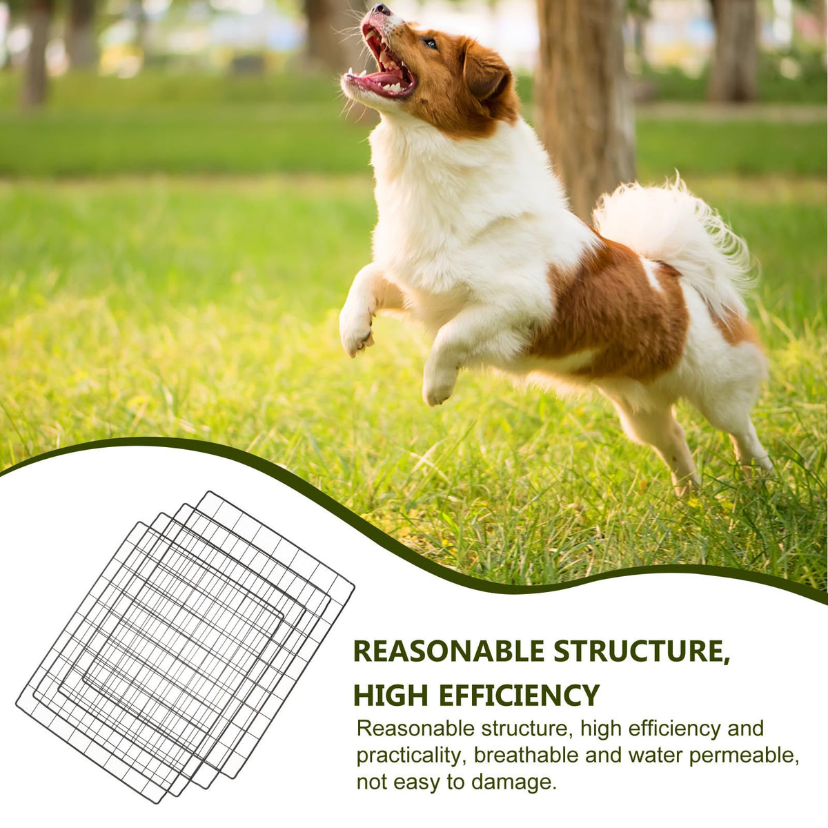 4pcs Flexible Iron Mesh Dog Fence Panels X915