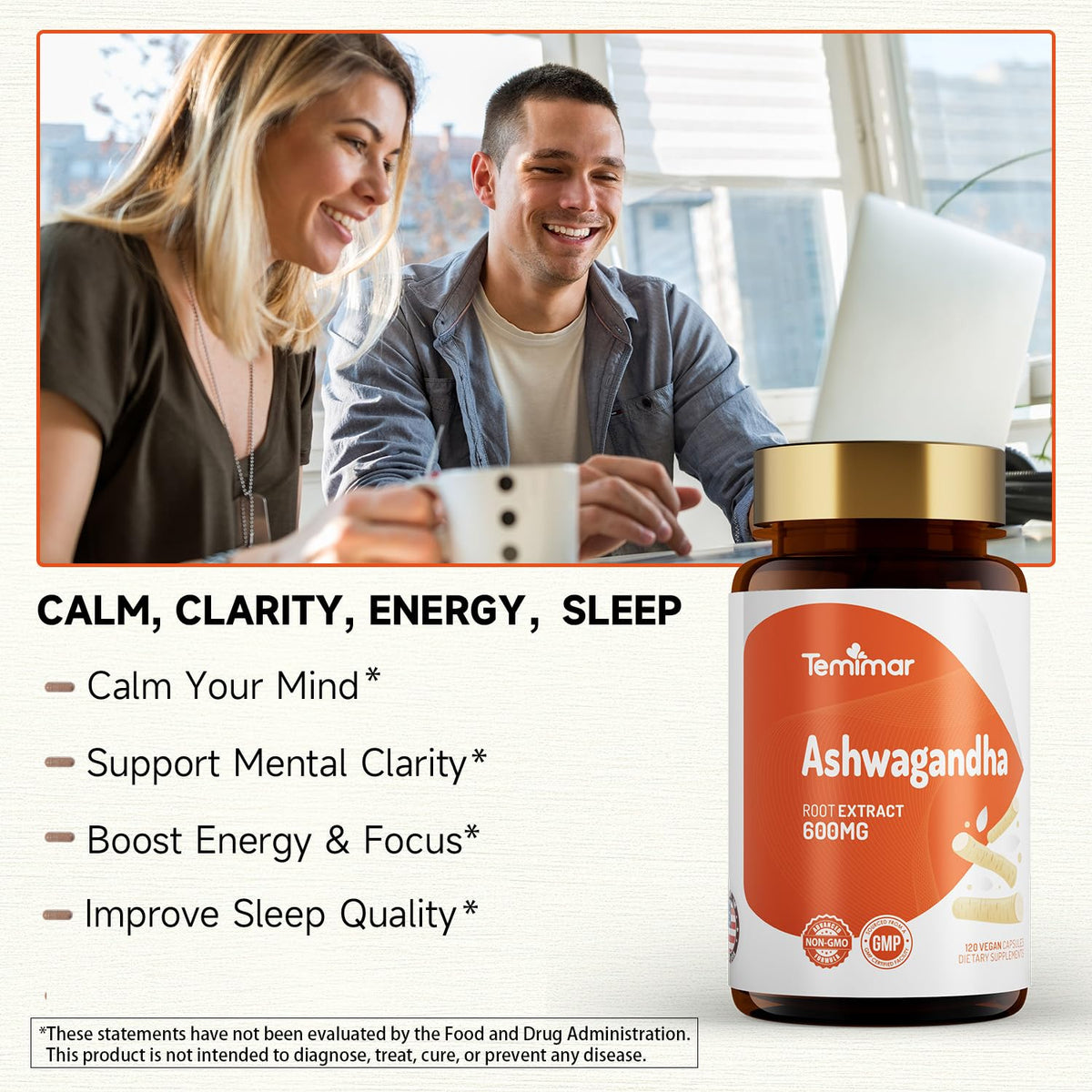 Ashwagandha Root Extract 600mg 120 Capsules P150756