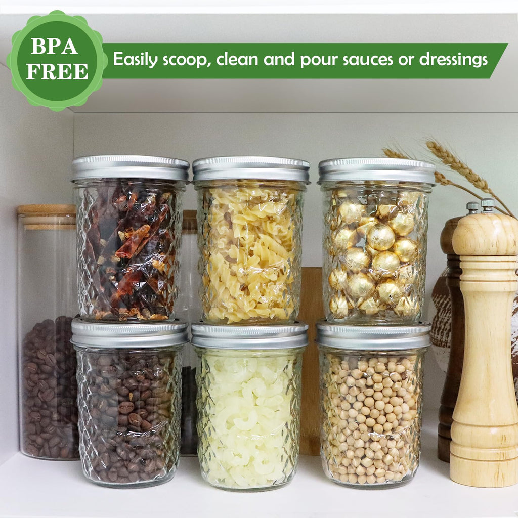 16oz Wide Mouth Mason Jars with Lids 6 Pack B72175