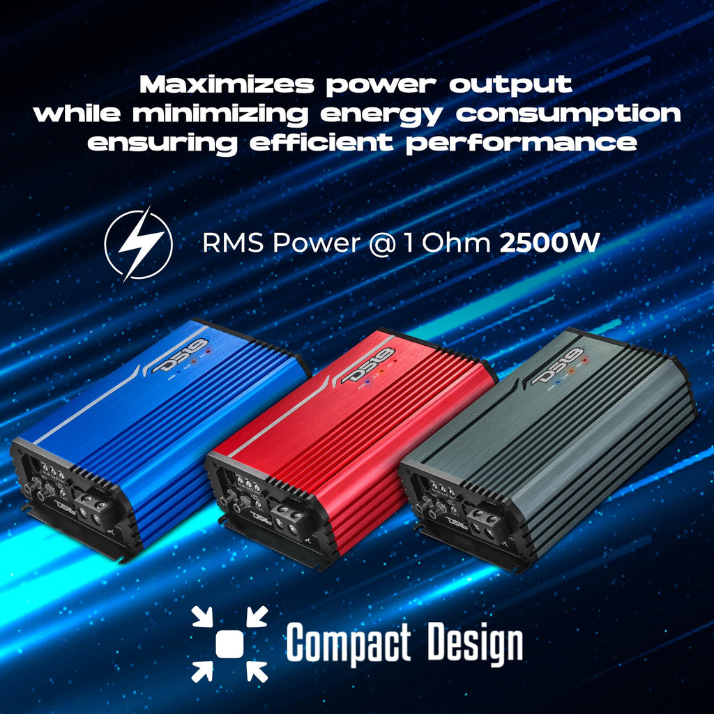 Compact Full-Range Class D 1-Channel Amplifier 2,500 Watts RMS Monoblock U297