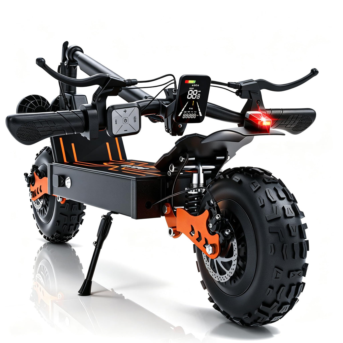 2400W Dual Motor 70 Miles Range 30MPH Foldable Off Road Electric Scooter F8721