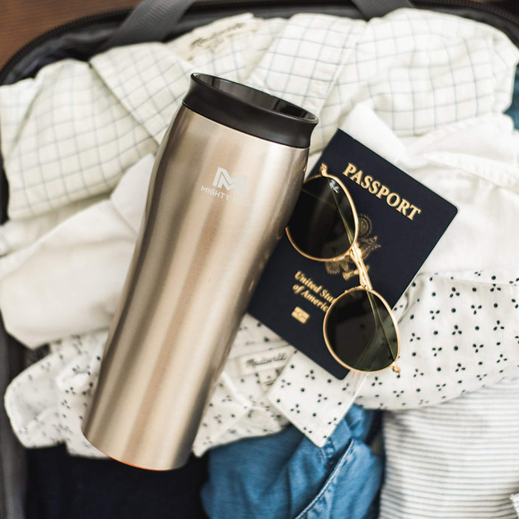 Silver Stainless Steel 16 oz Insulated Travel Mug M16011