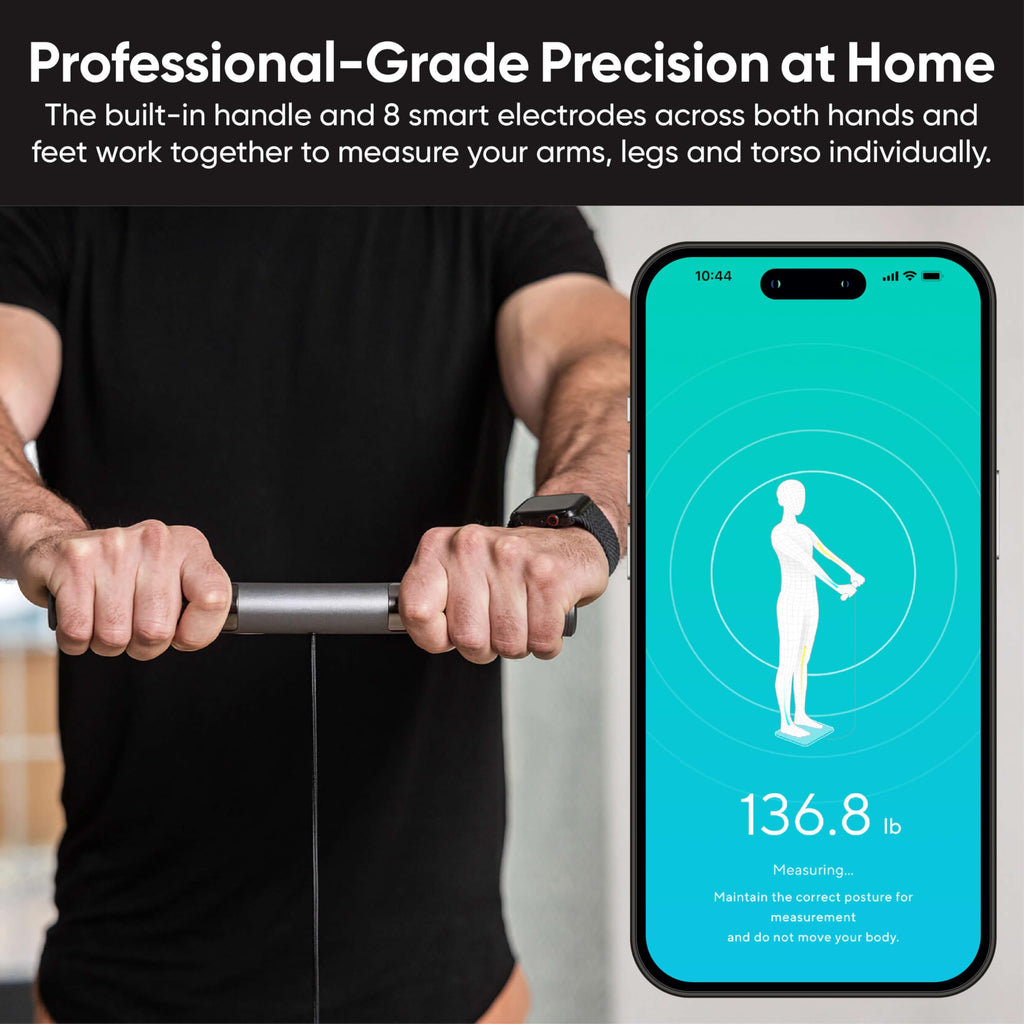Wi-Fi & Bluetooth Body Composition Scale with Handle, 400 lbs, Black Y26580