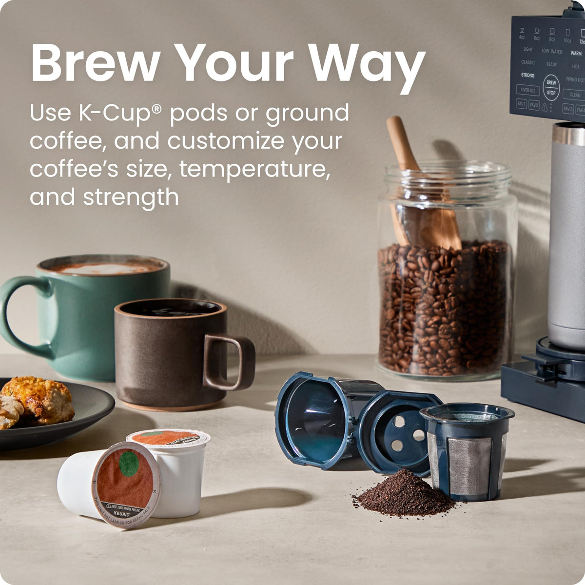 Single Serve Coffee Maker with Brew Strength Settings, 45 oz Removable Water Reservoir M541