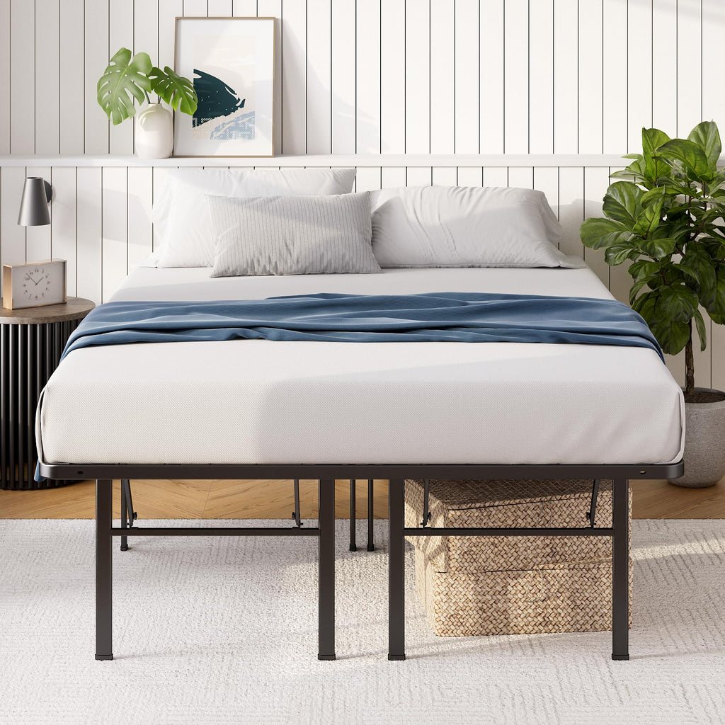 Queen Black Platform Bed Frame X976507