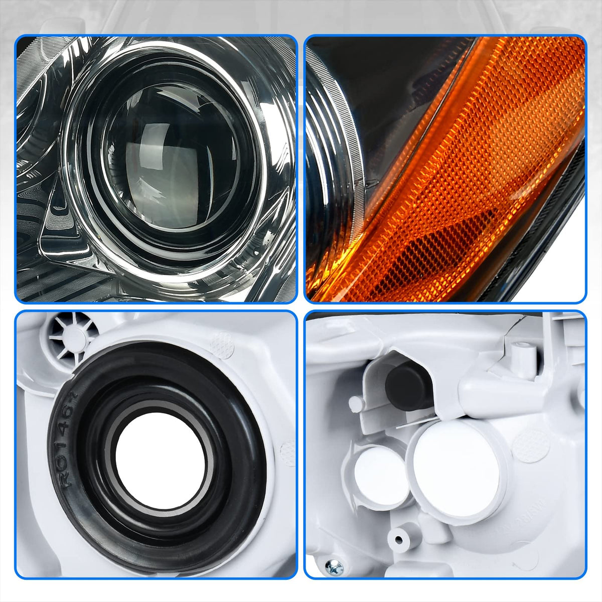 Chrome Housing Headlights W688