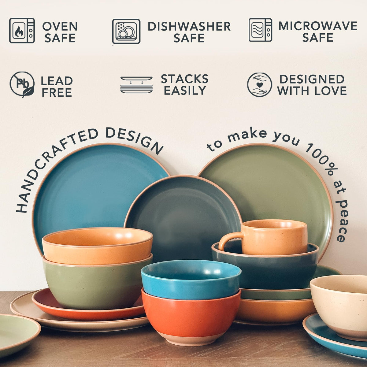Ceramic Matte Bowls Set of 4 28oz H4486