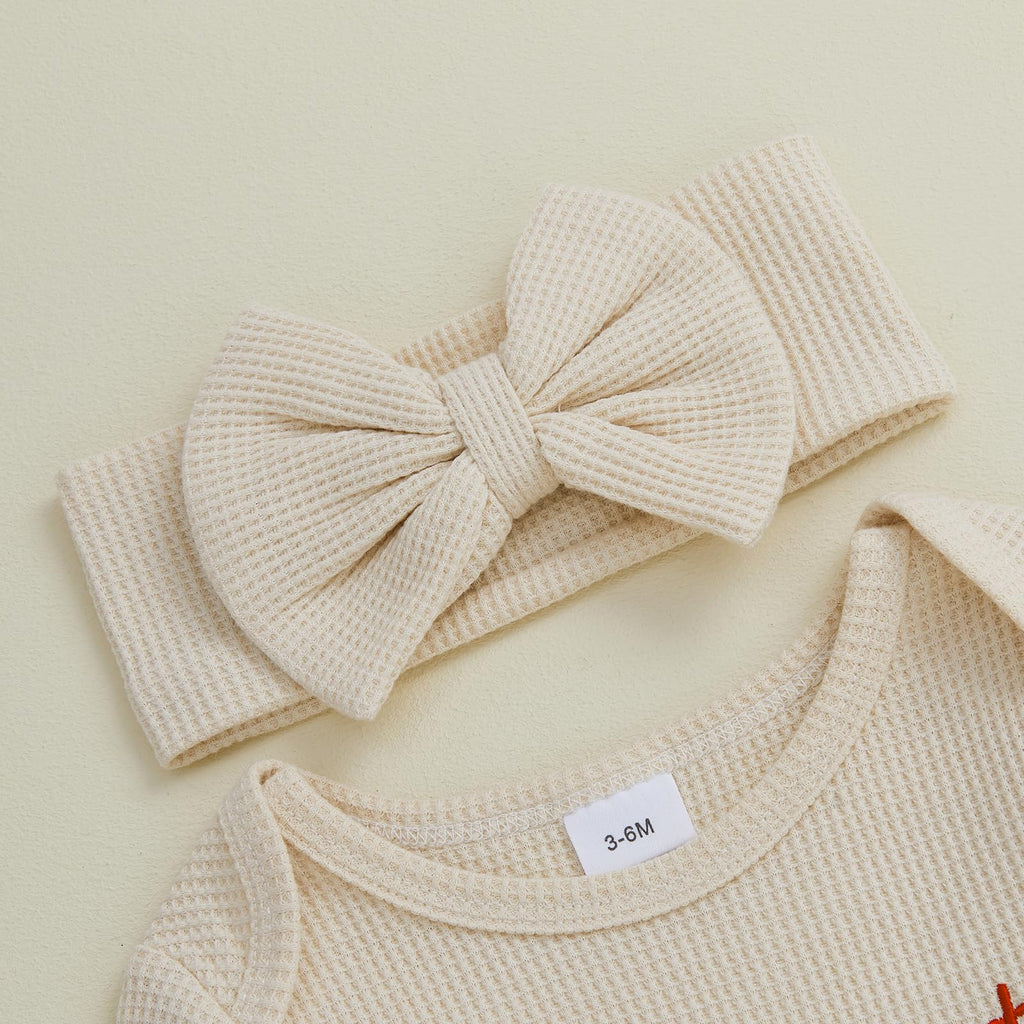 Baby Girl Long Sleeve Jumpsuit with Headband Y984144