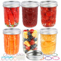 16oz Wide Mouth Mason Jars with Lids 6 Pack B72175