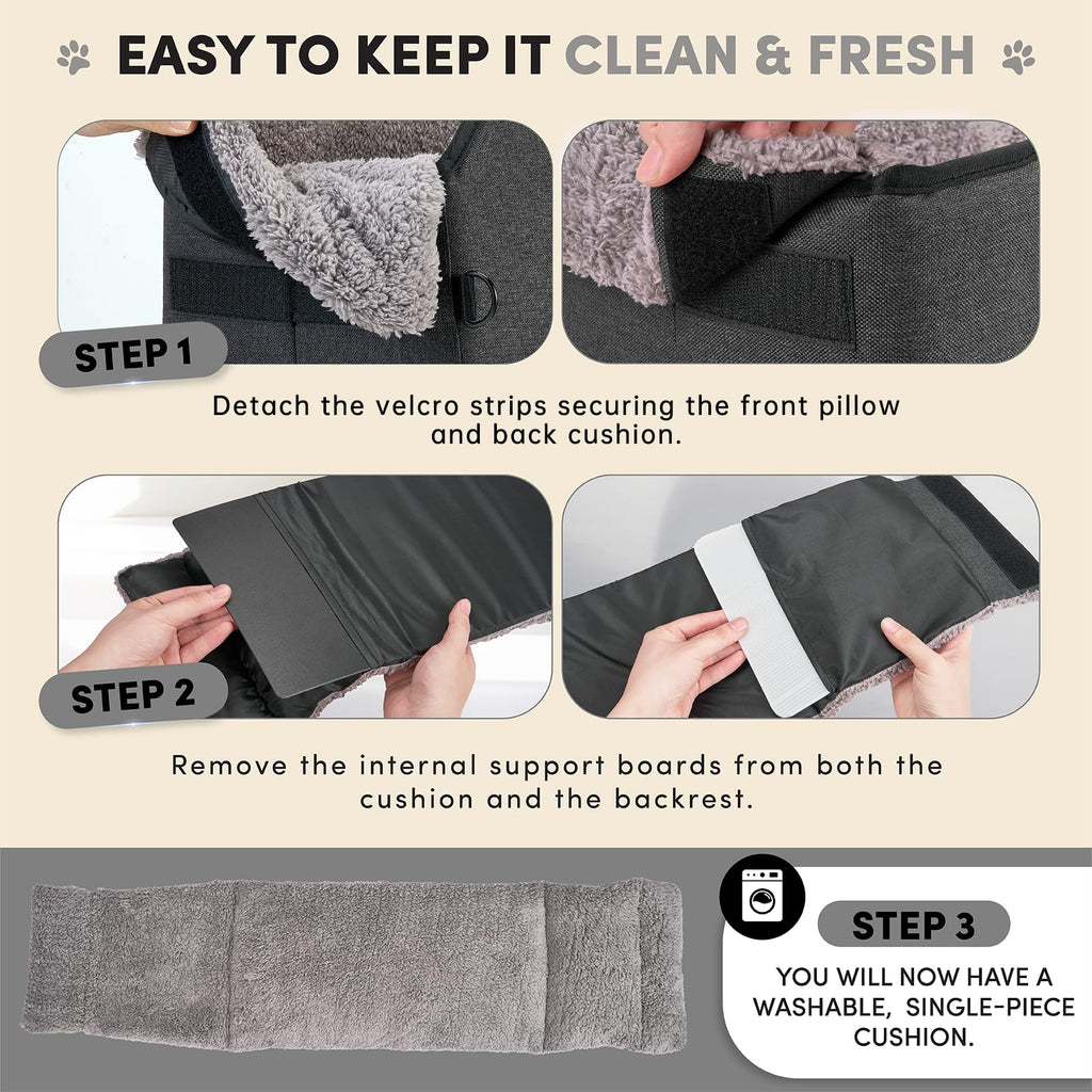 Grey Dog Car Seat F7664