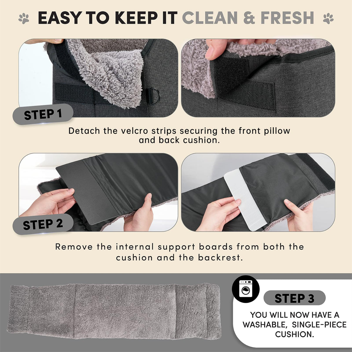 Grey Dog Car Seat F7664